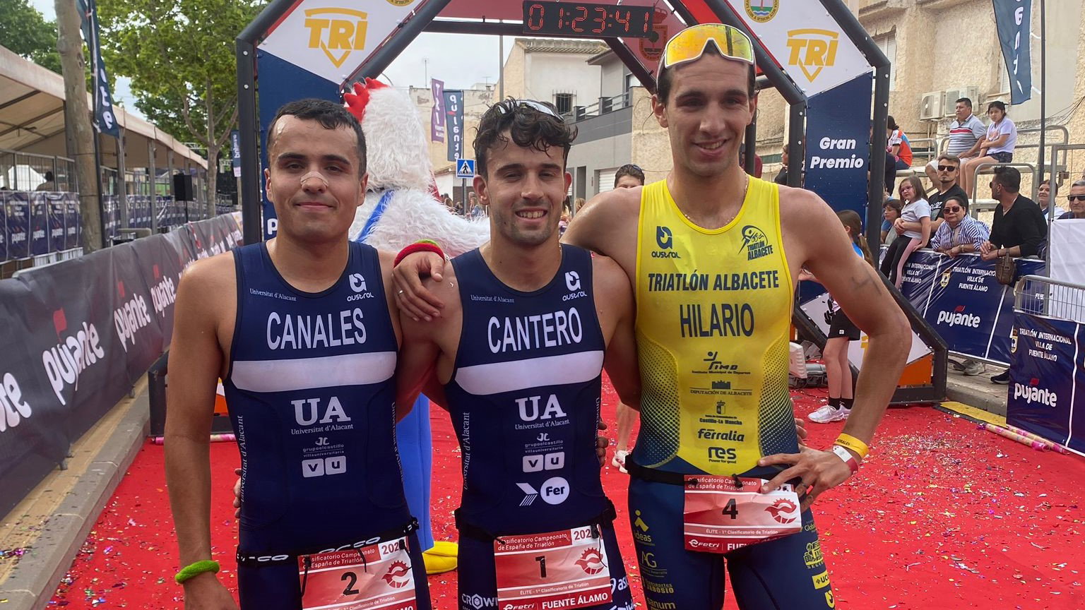 The male podium.