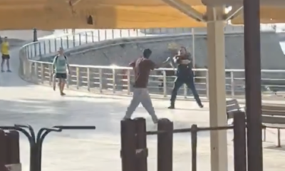 watch:-‘psychotic’-man-stabs-his-own-mother-in-sitges-before-dodging-police-tasers-and-diving-into-the-sea
