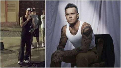 watch:-british-pop-icon-robbie-williams-stuns-onlookers-with-impromptu-street-concert-in-sevilla-ahead-of-massive-festival-gig