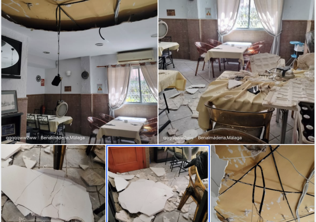 Sopranos restaurant ceiling collapse