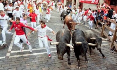 thrill-seeking-british-pensioner,-86,-rushed-to-hospital-after-goring-at-pamplona’s-famous-bull-run