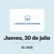 loteria-nacional:-comprobar-sorteo-del-jueves-30-de-julio