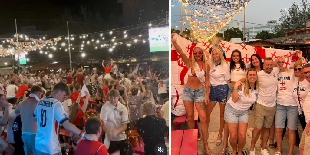Footie fans flock to Magaluf