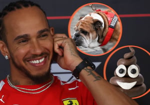 Lewis Hamilton reveals how dog Roscoe 'dropped turds' at F1 rival's door