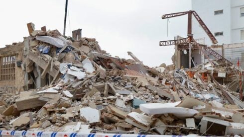Residents flee to safety and are left homeless after three-storey building collapses in Valencia