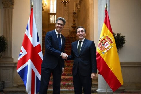 UK's new foreign secretary makes Spain his first foreign visit ahead of Washington and declares European wildfires a 'national security emergency'