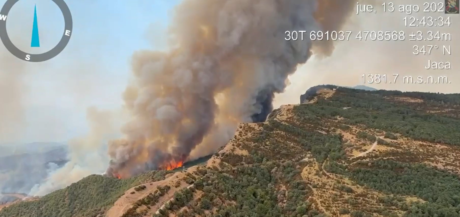 la-amenaza-del-fuego-obliga-a-trasladar-restos-oseos-del-monasterio-de-san-juan-de-la-pena-en-huesca