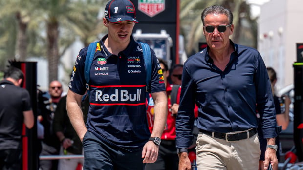 Max Verstappen with manager Raymond Vermeulen.
