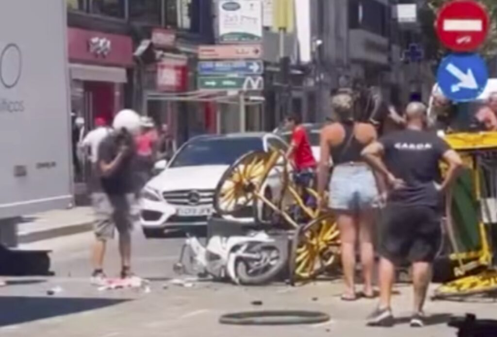 Aftermath of crash.