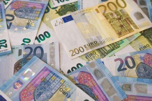 A large amount of euros