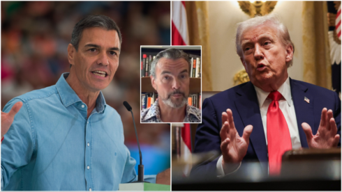 Pedro Sanchez and Donald Trump