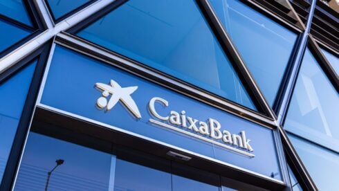 A clear view of caixabank positioned in the scene, showing the subject and surrounding setting.