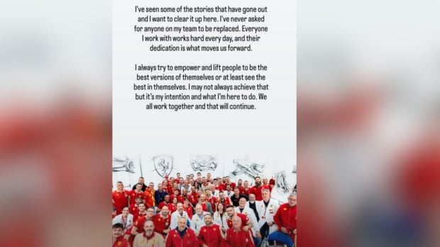 Lewis Hamilton released an Instagram statement showing his Ferrari team members