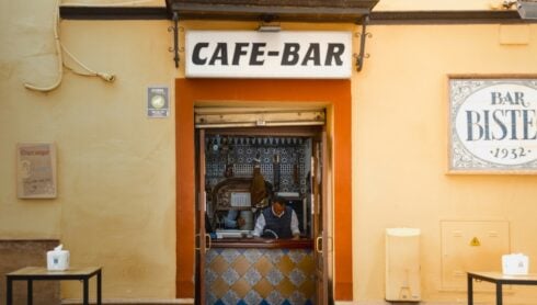 An empty cafe-bar in Spain
