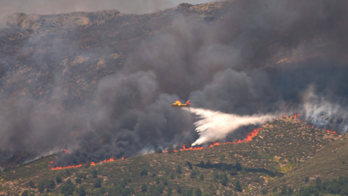 A wildfire in Spain