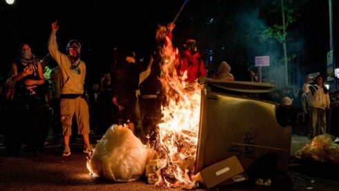 in-pics:-housing-protests-break-out-into-street-riots-in-barcelona-as-28-police-are-injured-and-more-than-a-dozen-arrested