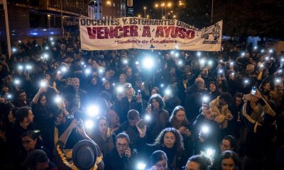 los-profesores-en-huelga-cambian-el-verde-por-el-negro-en-rechazo-a-la-carga-policial:-“somos-docentes,-no-delincuentes”