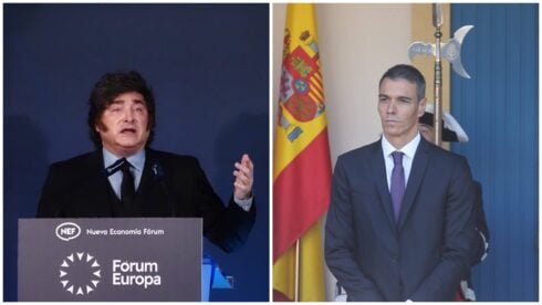 argentina-president-javier-milei-brands-sanchez-a-‘disgraceful-dictator’-during-madrid-visit-as-he-rallies-spain’s-right-ahead-of-election