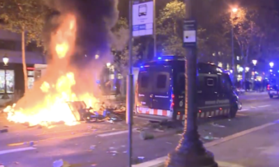 watch:-france’s-student-unrest-spills-into-barcelona-as-hooded-youths-loot-shops-and-clash-with-riot-police-in-placa-de-catalunya