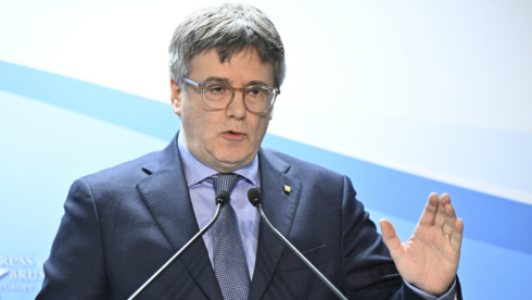 The exiled separatist and former leader of Catalonia, Carles Puigdemont