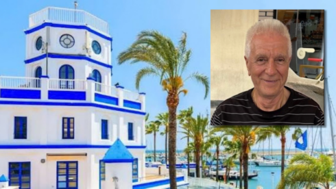 Petar Ilic set over a blue and white tower in Estepona